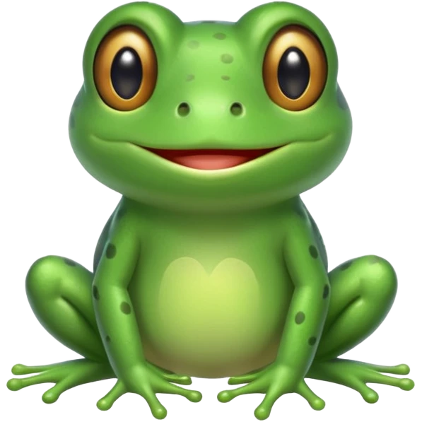 a cute little frog with a bow emoji
