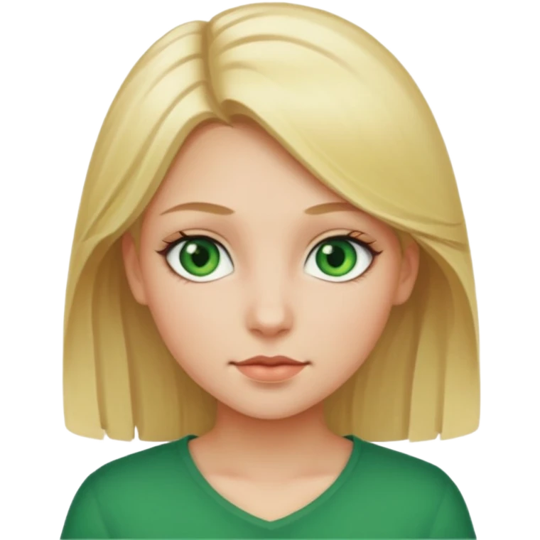 Girl blonde Green eyes emoji