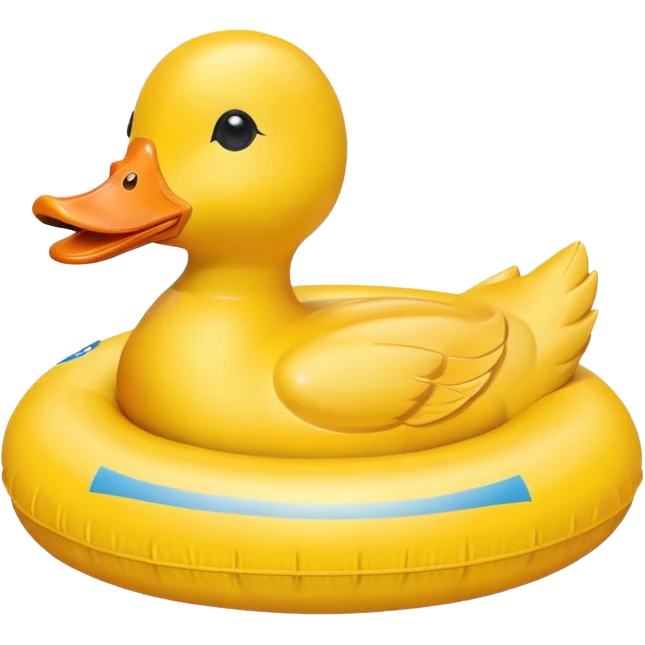 swimming ring wich has a duck head emoji