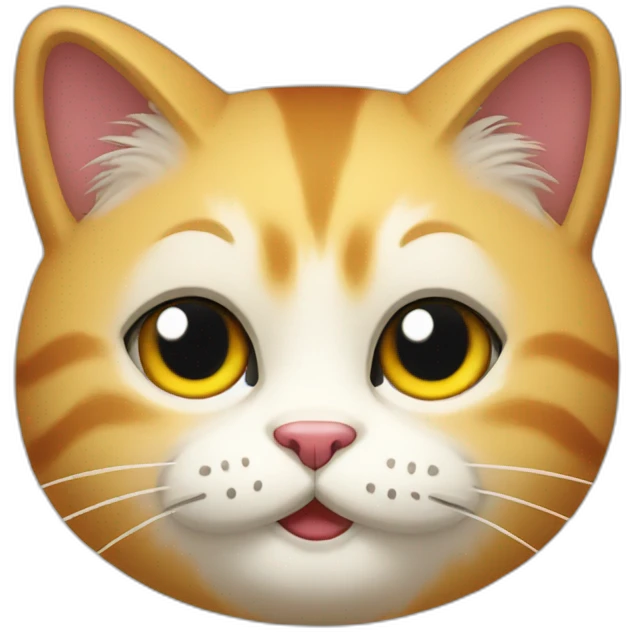 Luckycat with face emoji