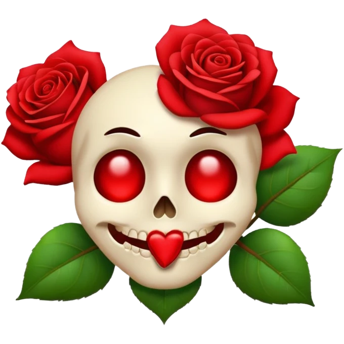 I want this emoji 💀 with this in its mouth 🥀  emoji