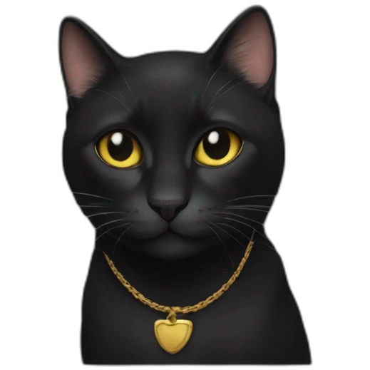 Gato negro furioso emoji