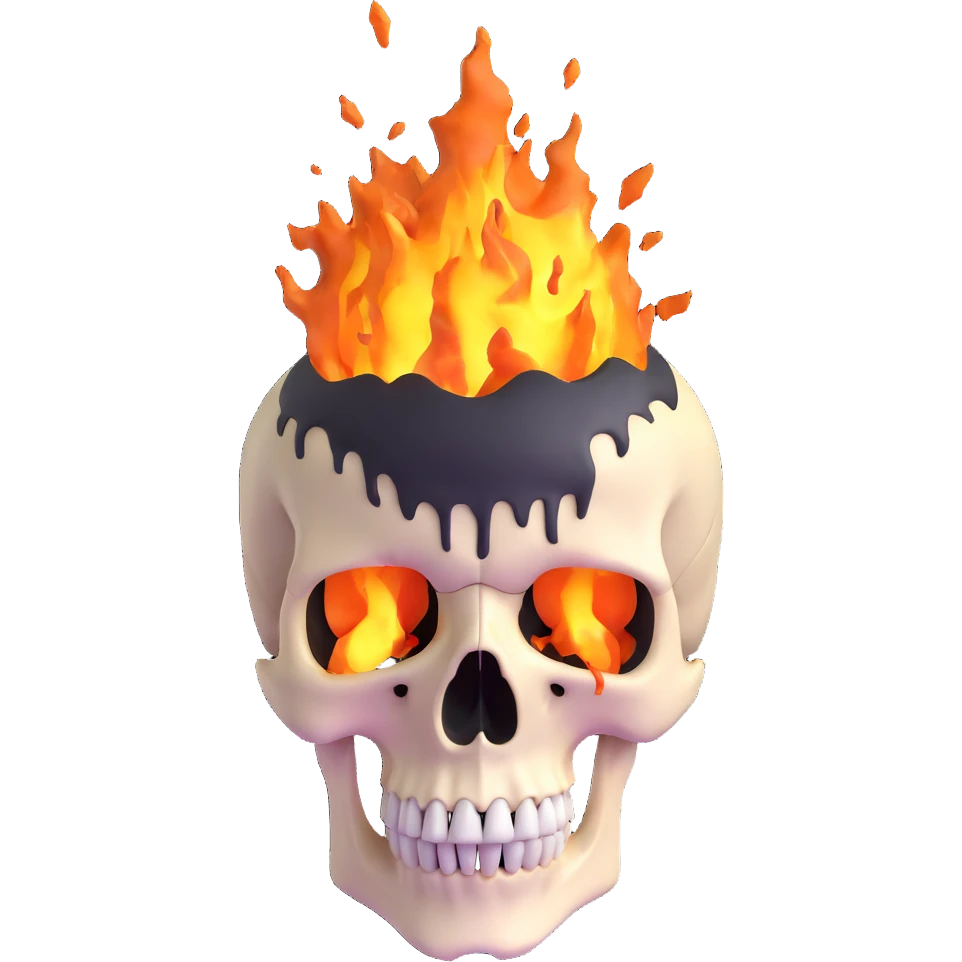 mindblown skull emoji