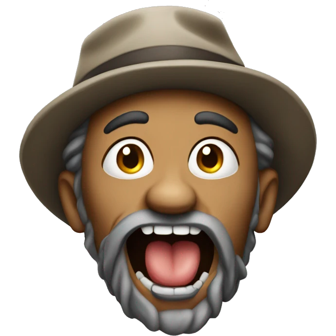 Tramp have got big mouth with one teeth  emoji