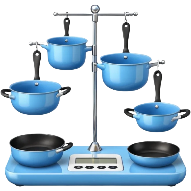 modern Scale with Blue Pans emoji