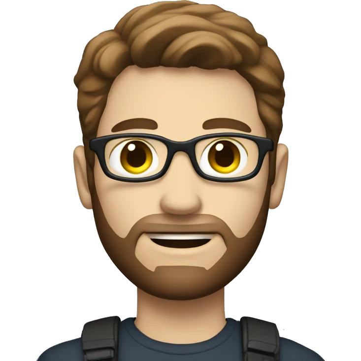 white man with brown hair holding a polaroid camera emoji