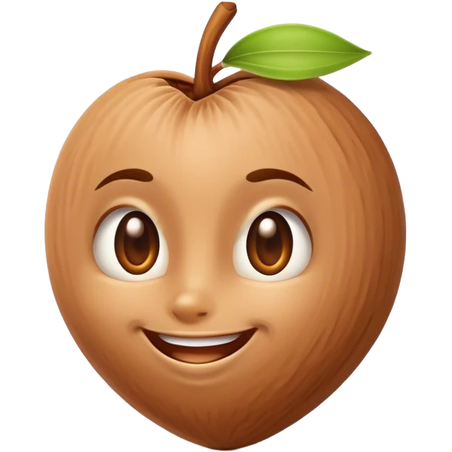 almond with face emoji