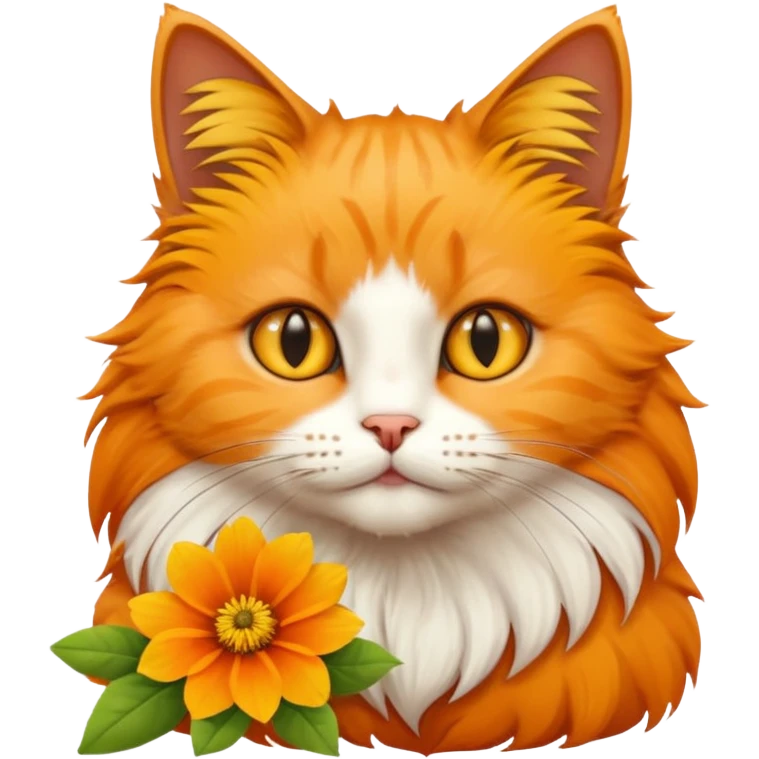 Kedi&çiçek emoji