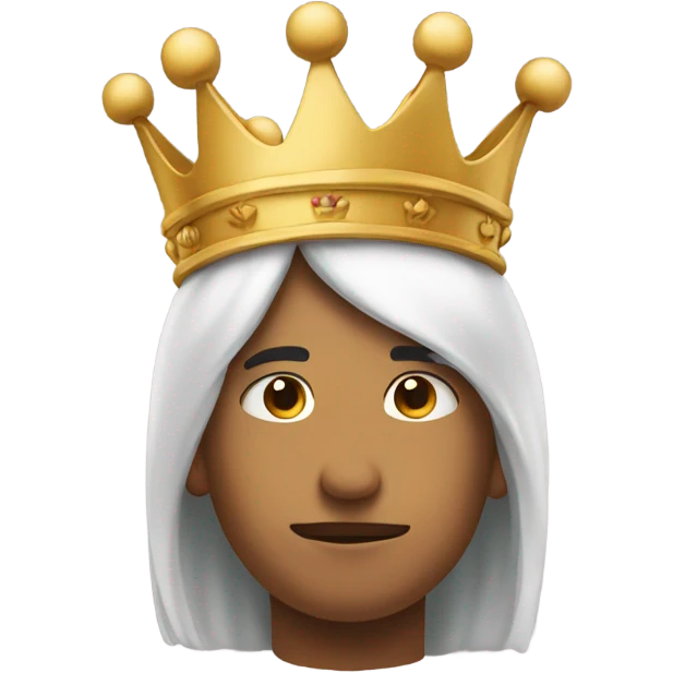 crown thoughtful expression emoji
