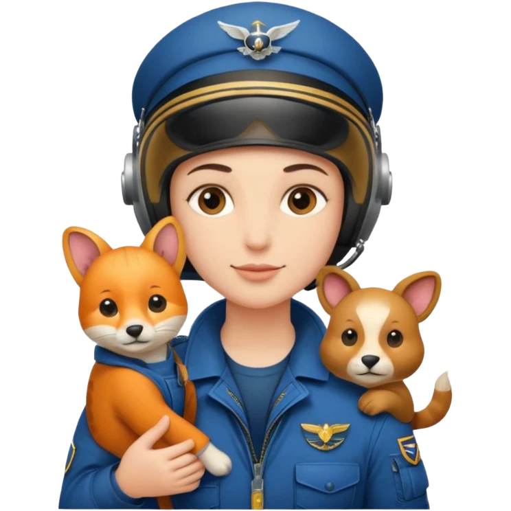 pilot with animal  emoji