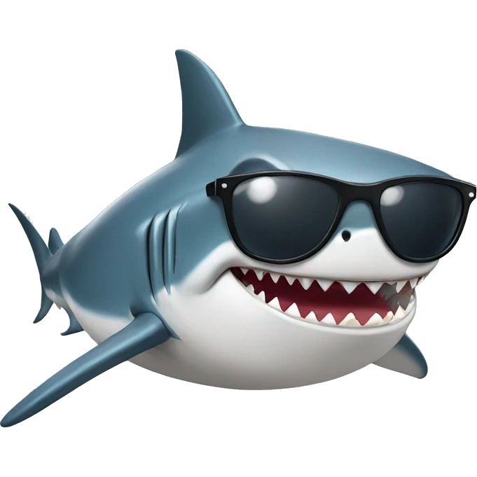 shark with sunglasses emoji