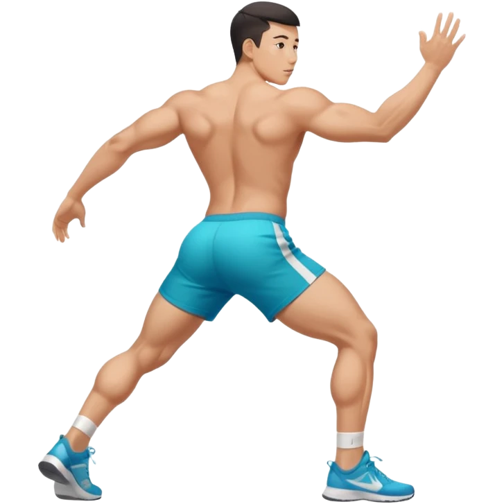 chinese man twerking from behind angle in motion  emoji