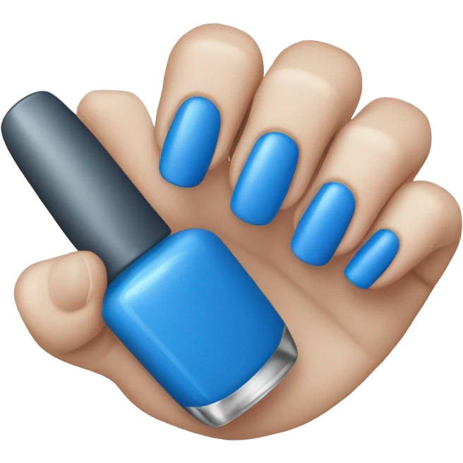 Blue nails emoji