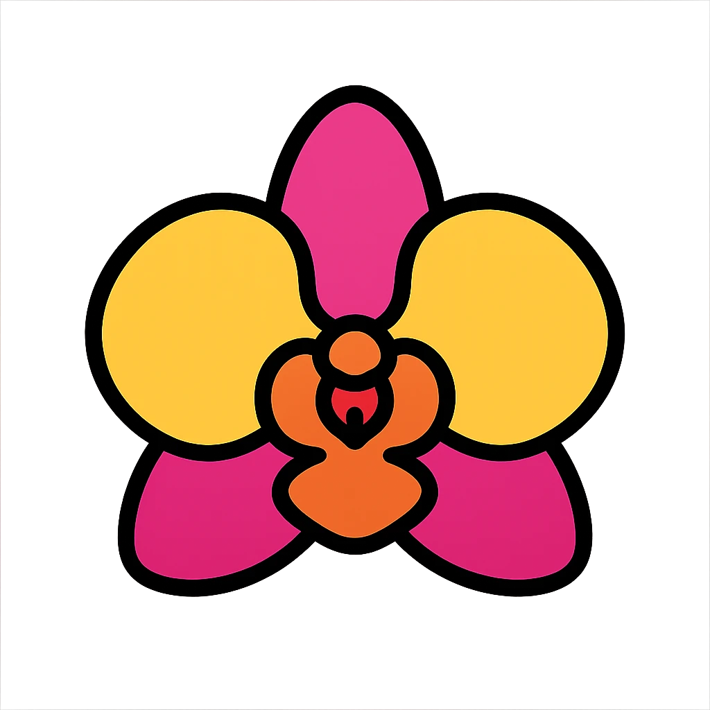 orchid flower icon emoji