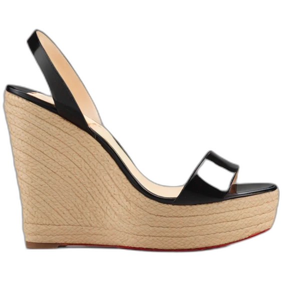 Platform wedges black louboutin emoji