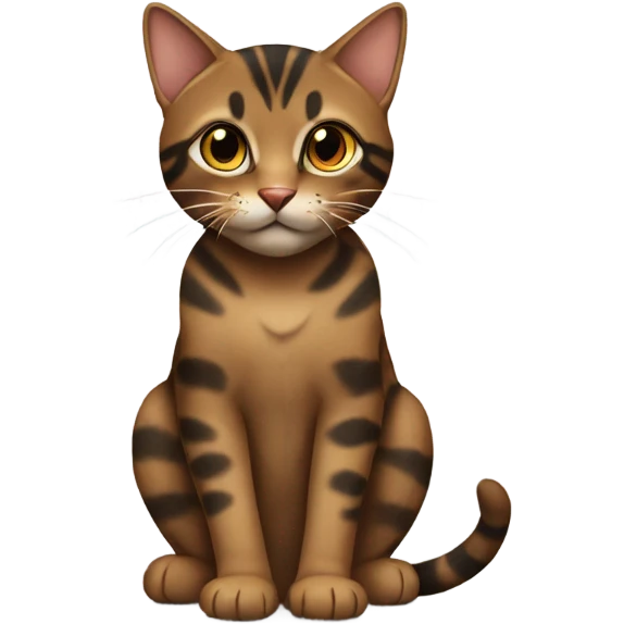 Brown and black Tabby cat sitting emoji