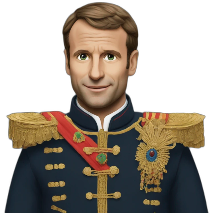 Macron avec une kalash emoji