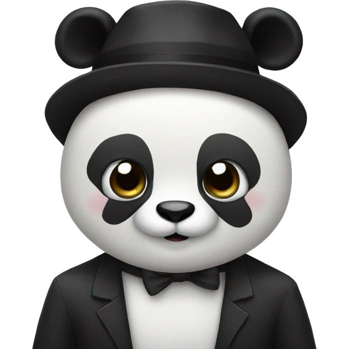 Panda with mustache  emoji
