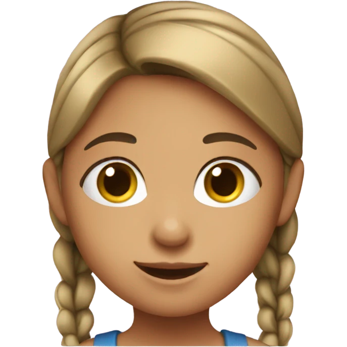 A girl doing pelâtes emoji