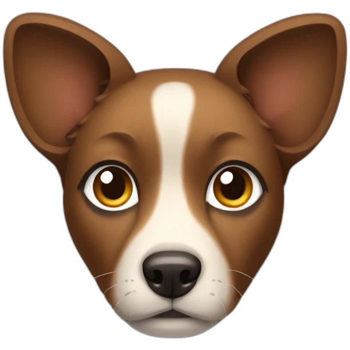 sable dog with folded ears emoji