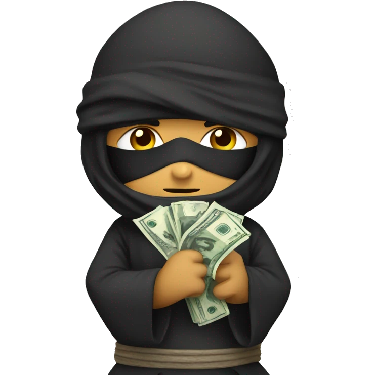 ninja with money emoji