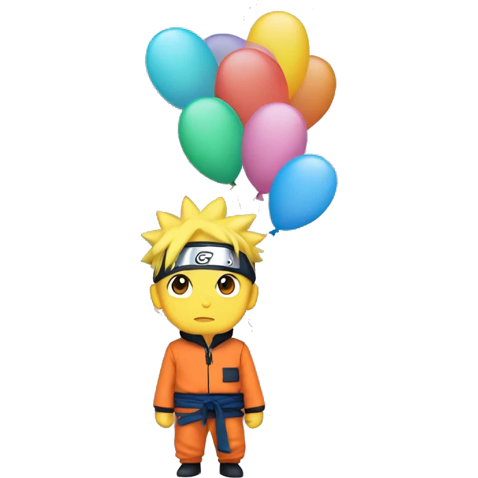 Naruto with balloons  emoji