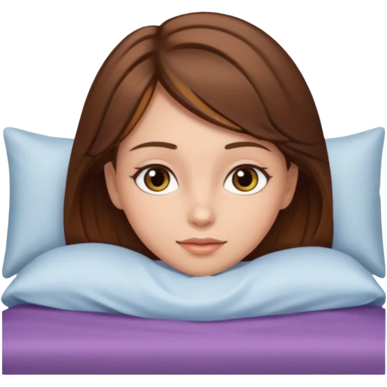 lying on bed brown hair girl emoji