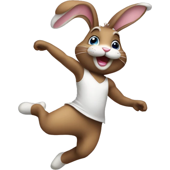 Bunny doing a dance emoji