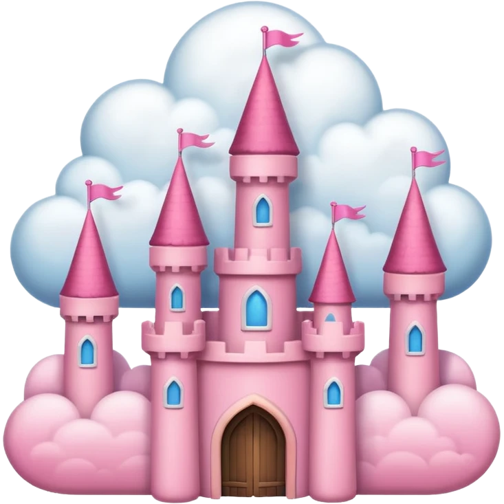 cloud pink castle emoji