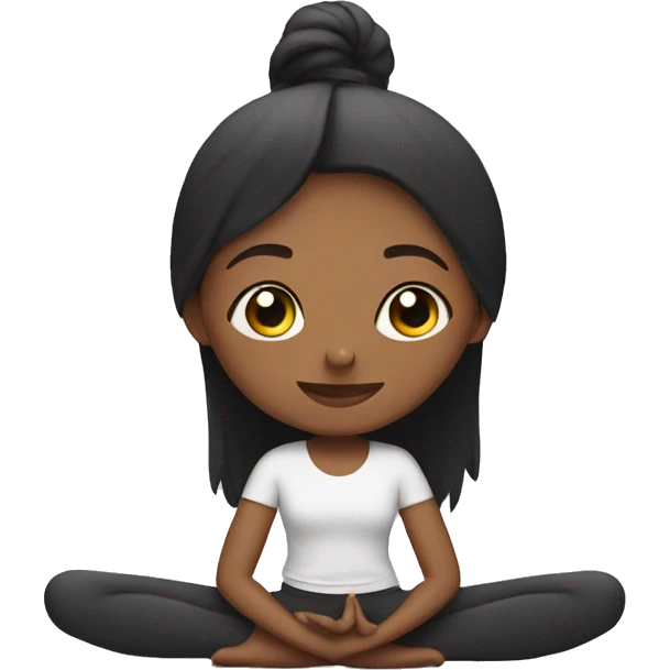 girl doing yoga emoji