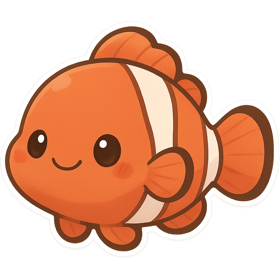 一只可爱的小丑鱼 emoji