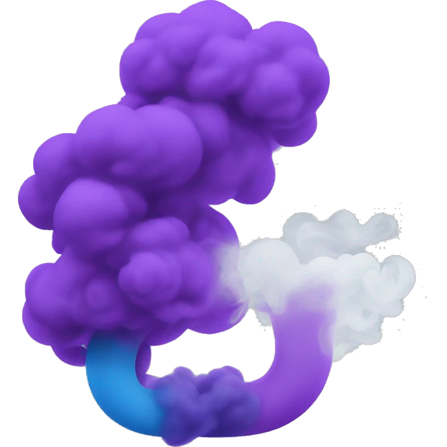 blue and purple smoke emoji