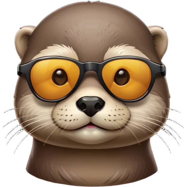 Otter with sunglasses emoji