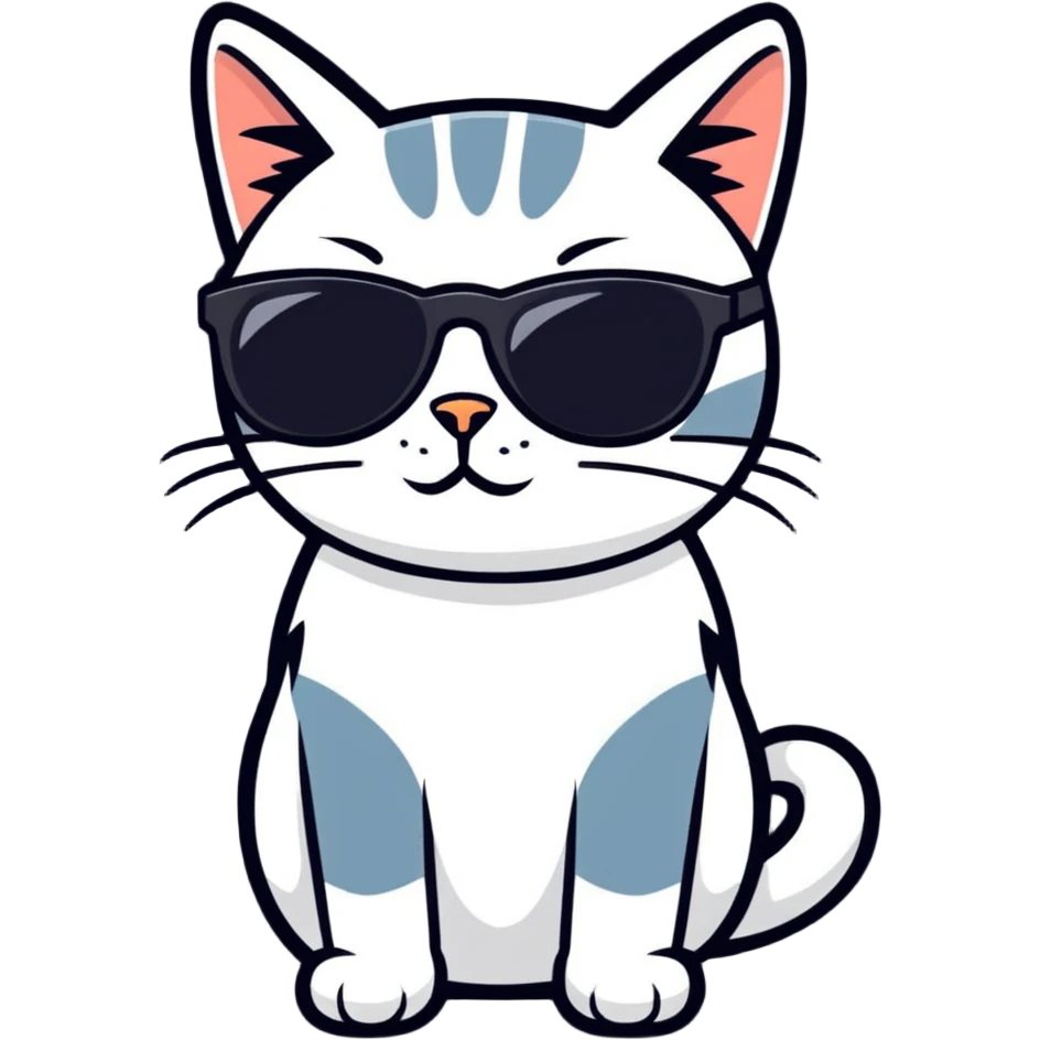 Cat with sunglasses emoji