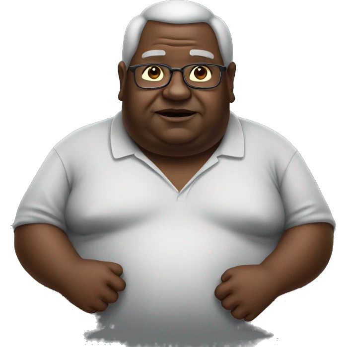 Really overweight black old man emoji