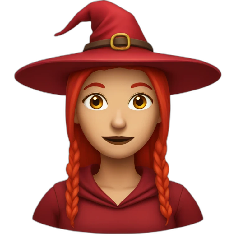 Red witch emoji