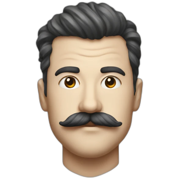 moustache, years old, 120 kilos, 1.90 m hight emoji