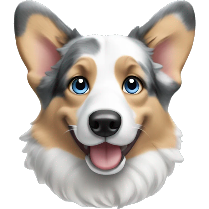 Blue Merle welsh corgi emoji