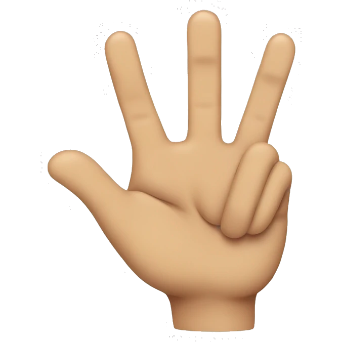 Hand with the two middle fingers crossed  emoji
