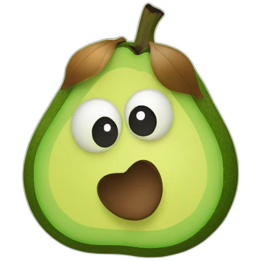 heart eyes emoji mbut it's an avocado emoji