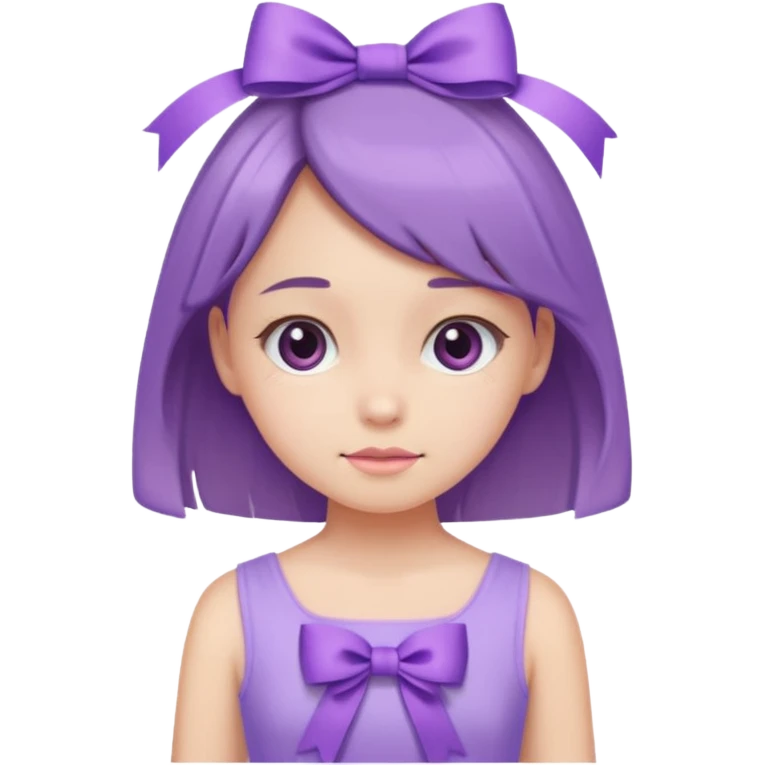 only purple pastel dress with cute ribbon emoji