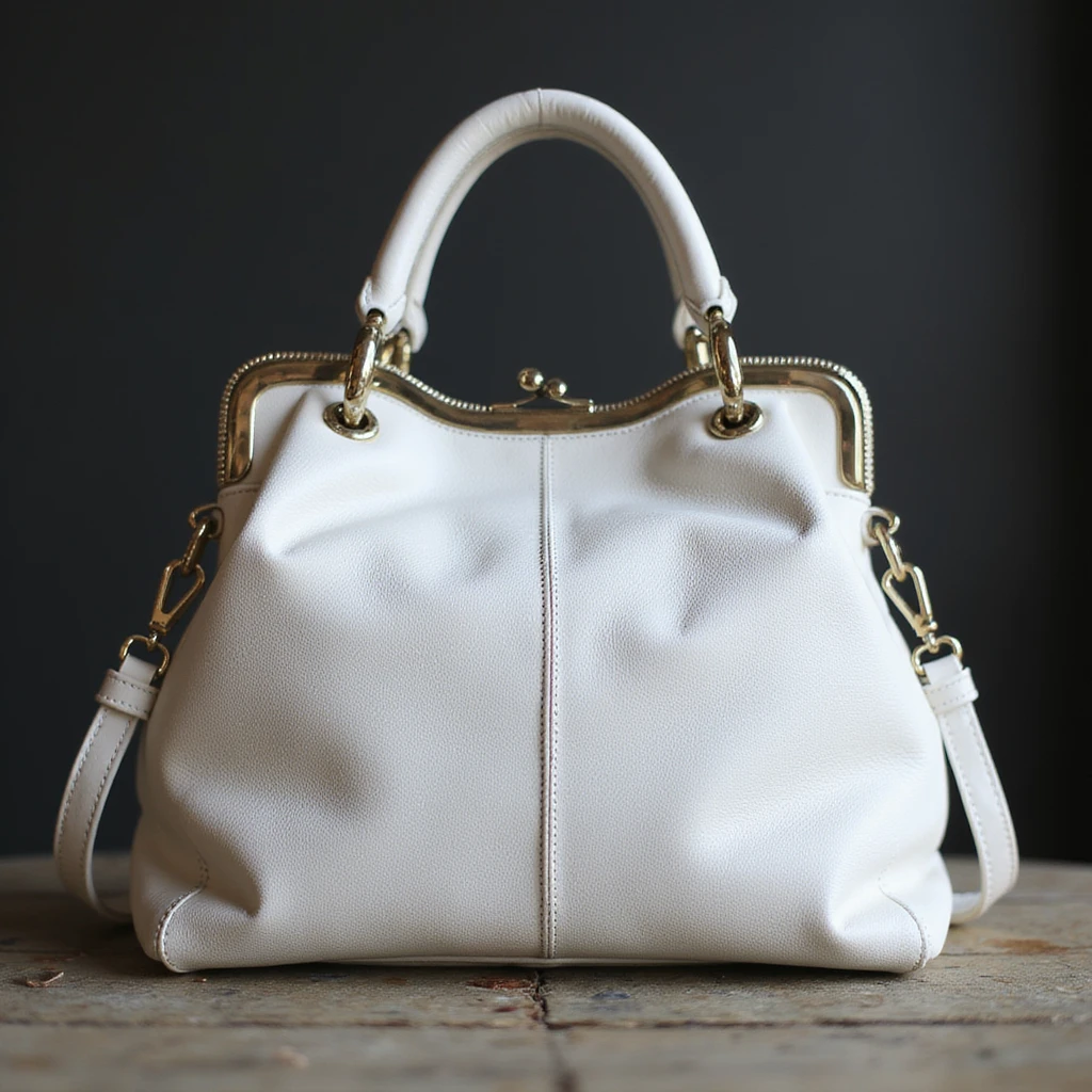 Back white gothic purse without background emoji