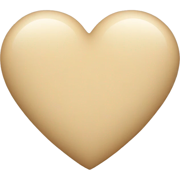 beige heart shape emoji