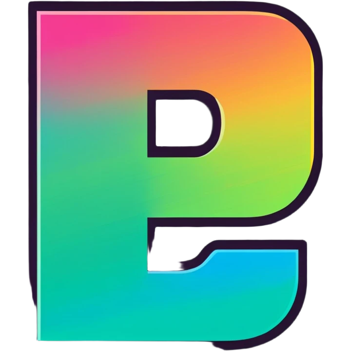 Colorful Gradient Alphabetical Letter “E” emoji