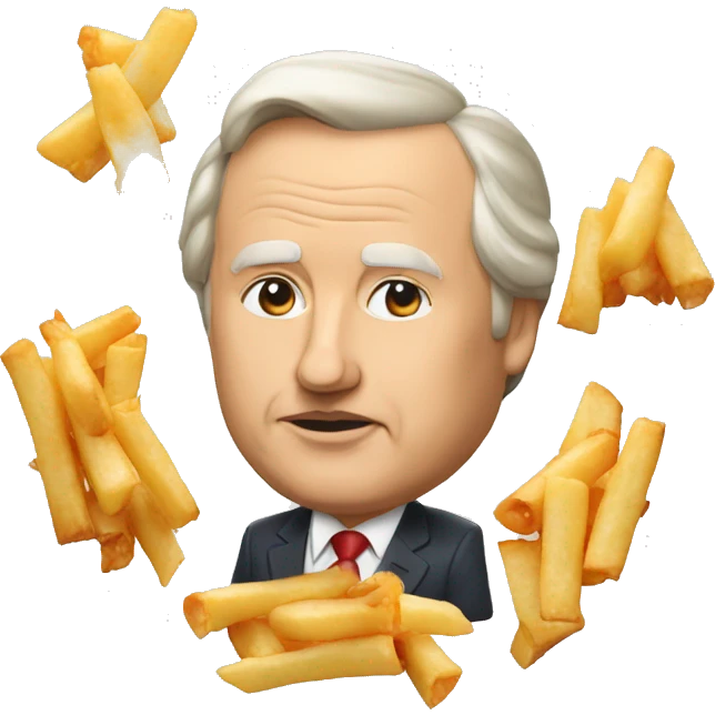 President poutine qui mange une poutine emoji