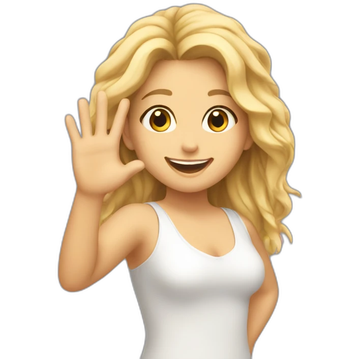 shakira high fiving emoji