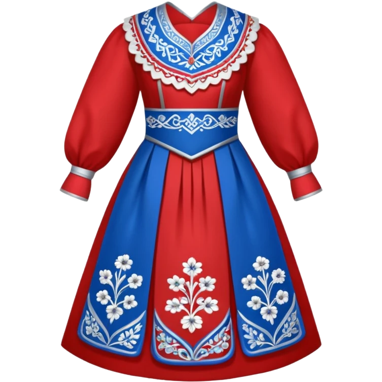Traditional red blue and white Bunad dress emoji