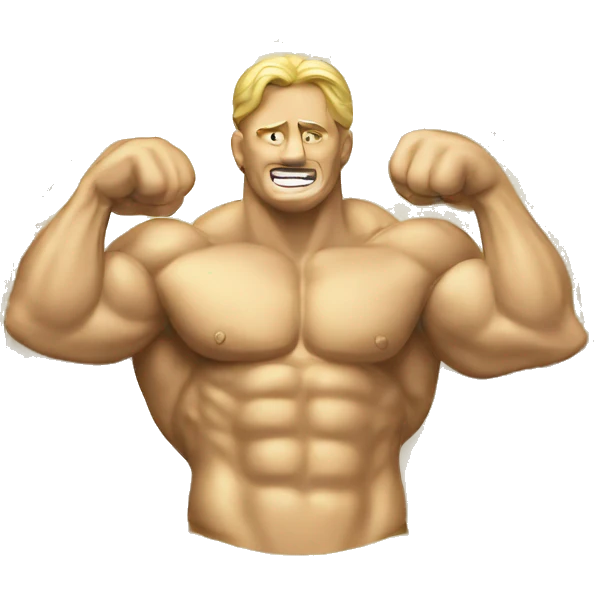 gold coin shows muscle emoji