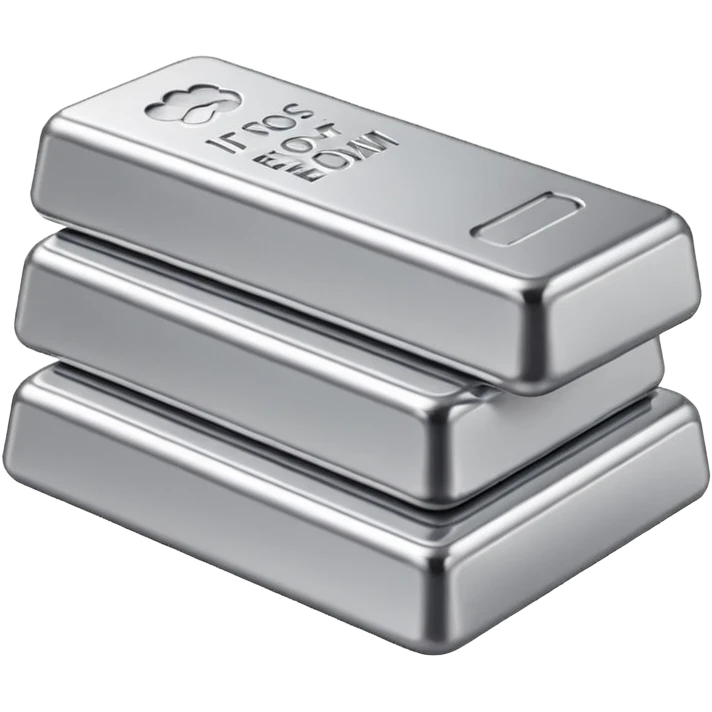 platinum bars, silver text emoji