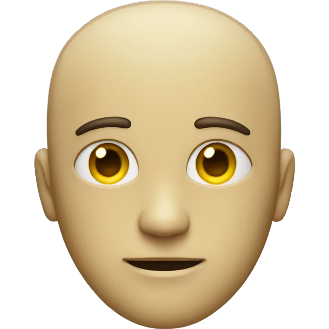 a man with half of his face tilted to the side, and a robot inside emoji